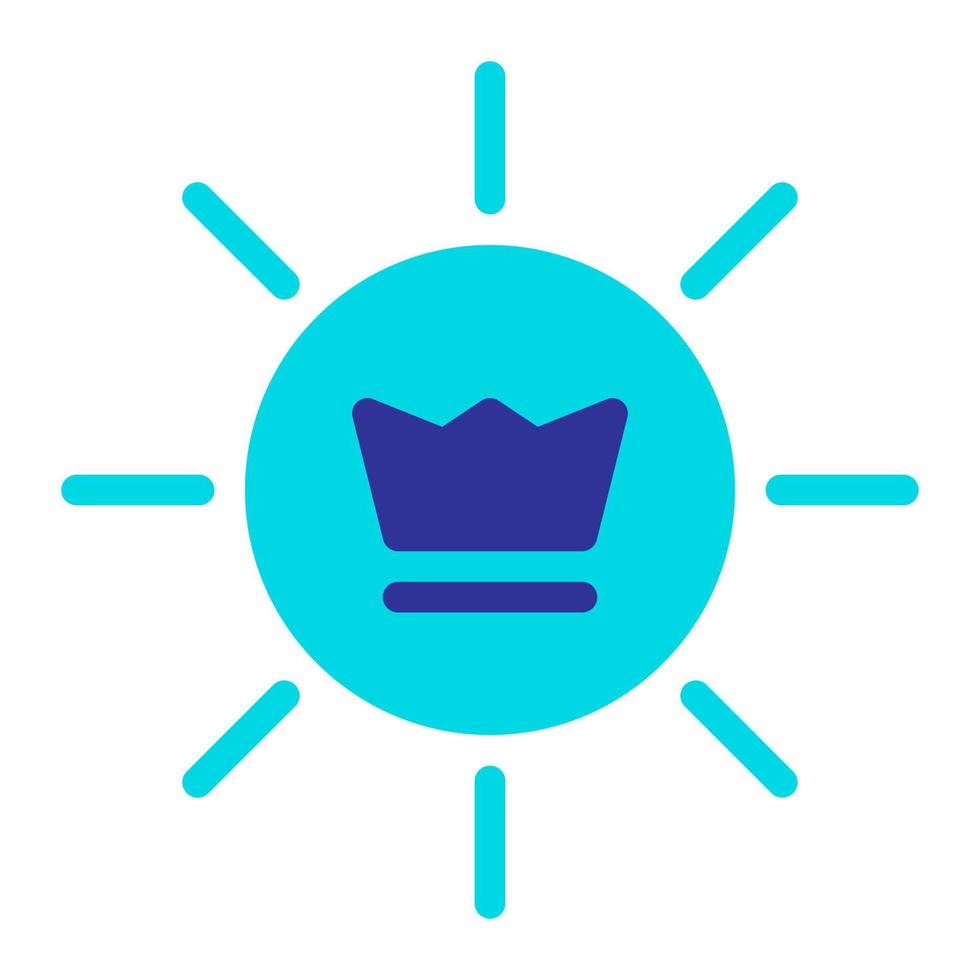 Isolated company branding in flat icon on white background. Identity, crown, logo, marketing, business vector