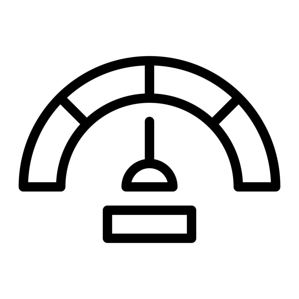 Isolated seo optimization in outline icon on white background. Speedometer, boost, accelerate, web performance vector
