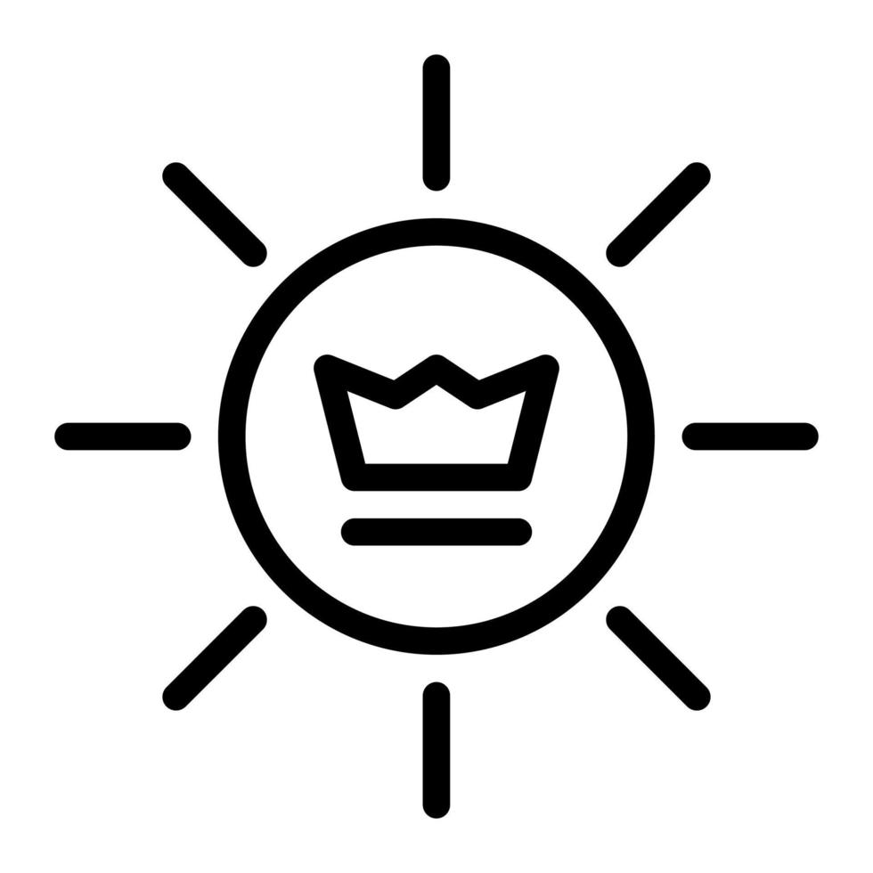 Isolated company branding in outline icon on white background. Identity, crown, logo, marketing, business vector
