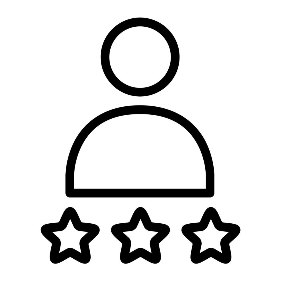 Customer rating in outline icon. Client satisfaction, review vector