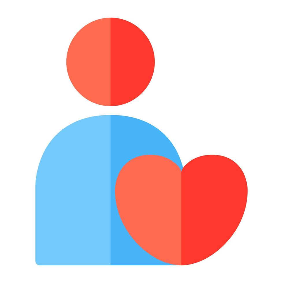 Customer Client loyalty, favorable, testimonial, reviews, satisfaction in flat icon. Love heart symbol vector