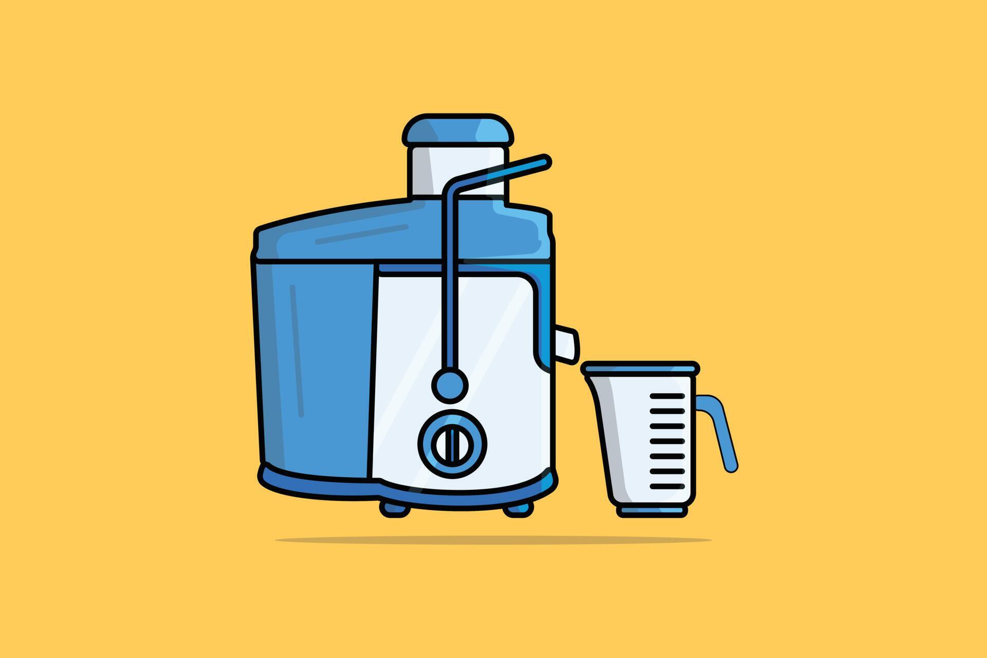 Electric Kitchen Juicer vector illustration. Home and Restaurant interior equipment icon concept