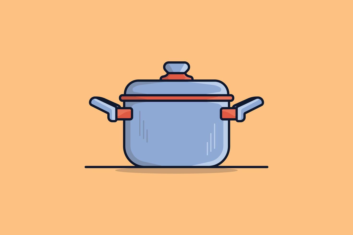 Casserole Dish Kitchen Cooking Pot vector illustration. Kitchen ...