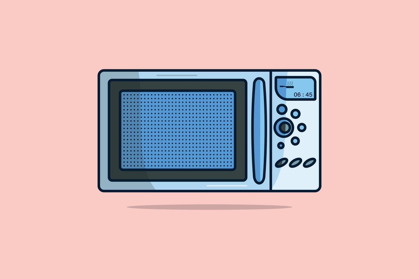 Microwave Oven vector illustration. Kitchen appliance element icon concept. Cooking equipment, electrical appliances, kitchen technology concept. Electrical microwave oven vector design with shadow.