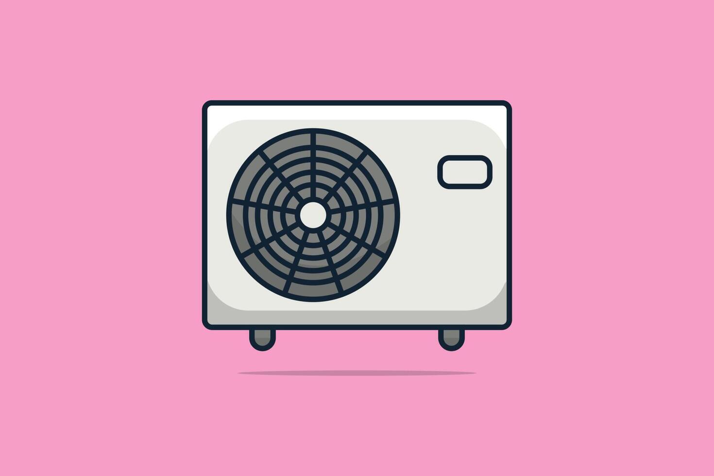 Air Conditioning Ventilator vector illustration. Technology object icon concept. Various objects of air conditioners-condensing fan vector design. Electrical system device vector design.