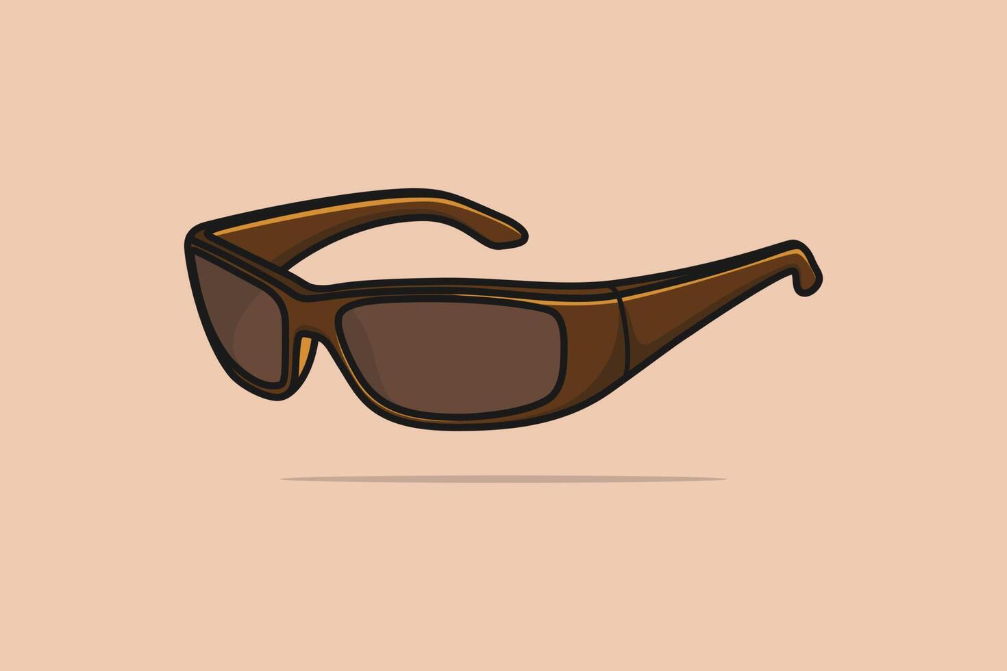 Transparent Summer party Sunglasses vector illustration. Summer and fashion objects icon concept. Summer shiny sunglasses with shadow vector design. Modern trendy hipster eyewear logo design.