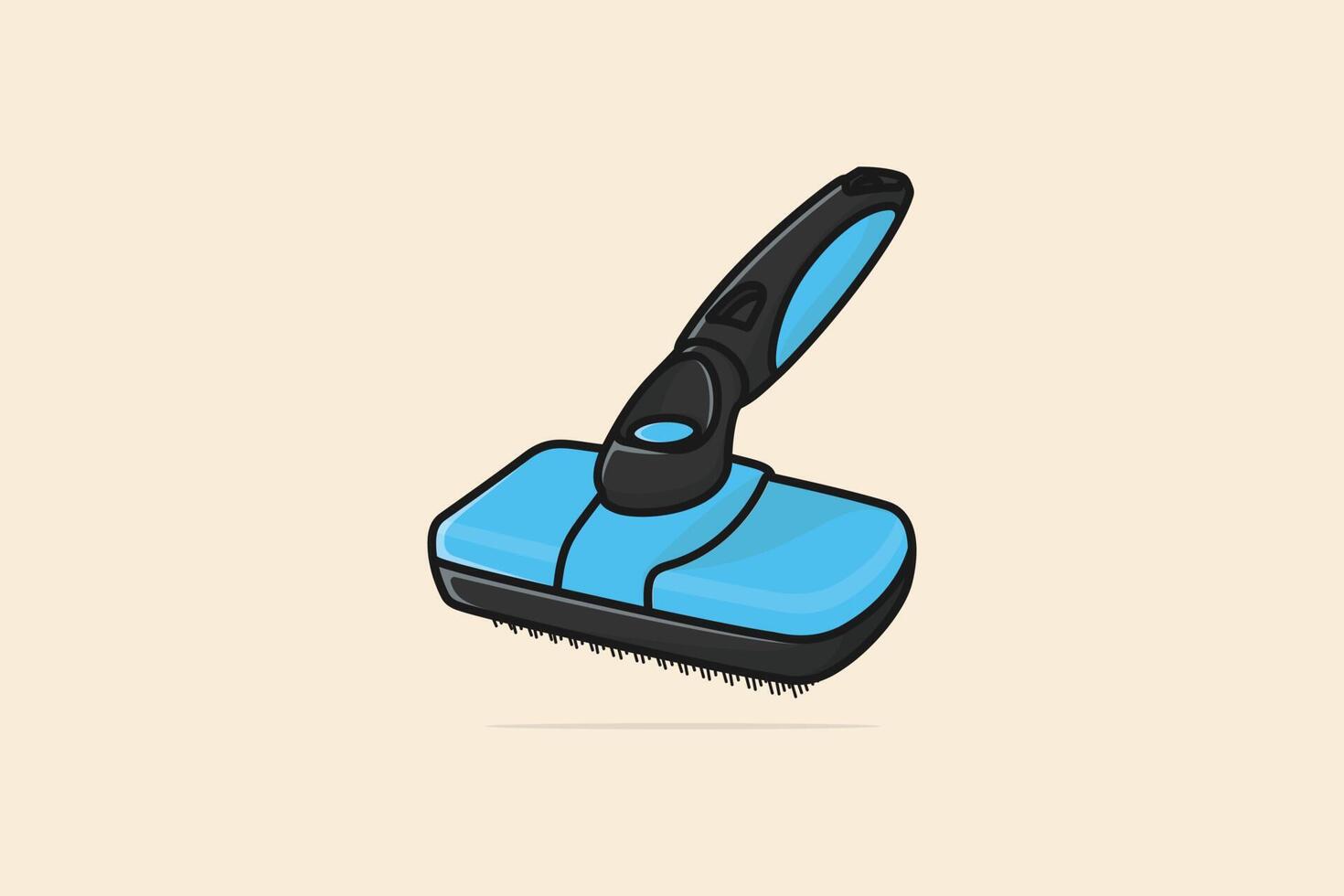 Pet Grooming Brush For Shedding Fur Removal vector illustration. Animal care object icon concept. Equipment for creating hairstyles and combing hair of cute cat or dog. Grooming for pets, care, love.