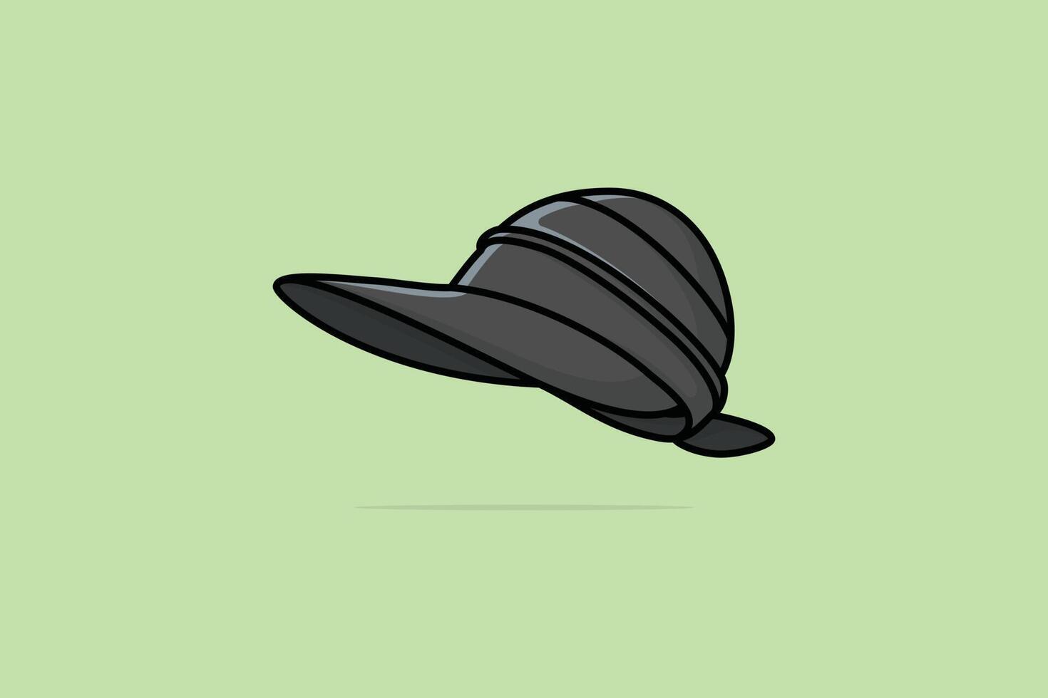 verano Panamá sombrero o gorra vector ilustración. fiesta objeto icono concepto. verano playa gorra símbolo vector diseño con sombra en verde antecedentes.