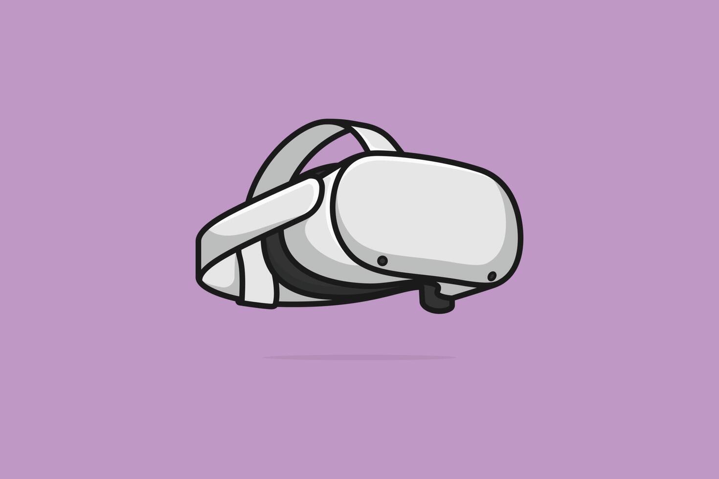 Virtual Reality Headset Glasses vector illustration. Technology object icon concept. Virtual Glasses for smartphone vector design with shadow on purple background.