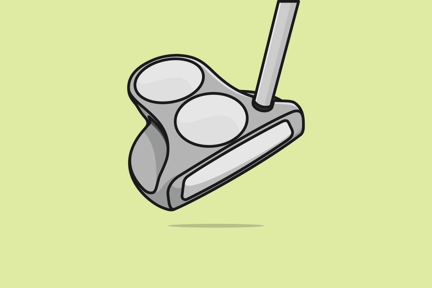 Deportes profesional golf juego palo o club vector ilustración. deporte objetos icono concepto. oro palo para golpear pelota vector logo diseño.
