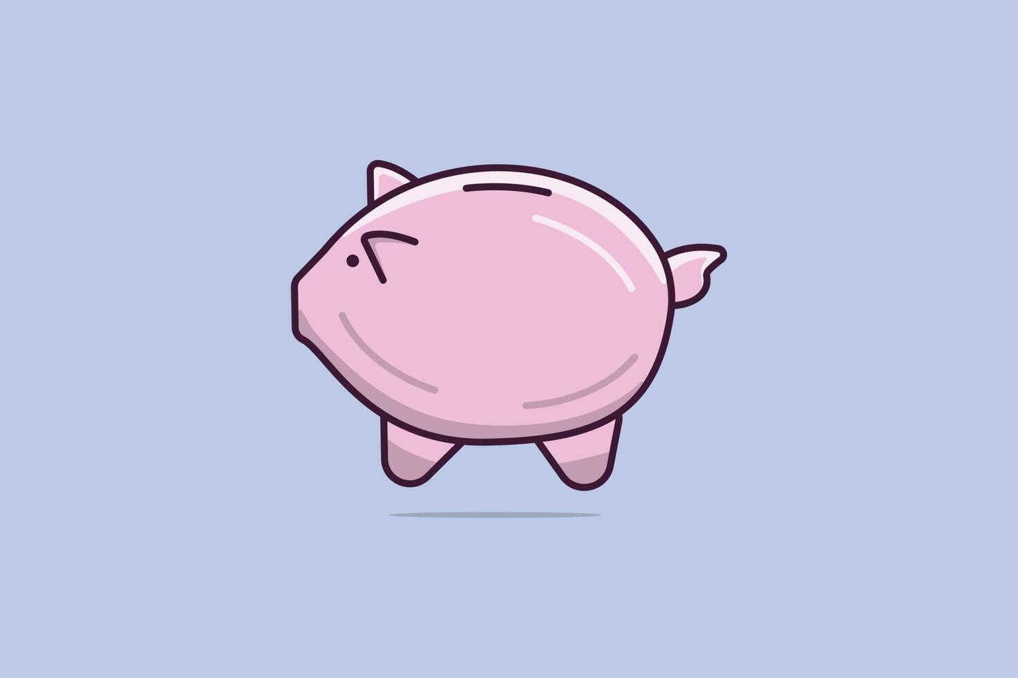 cerdito banco dibujos animados vector ilustración. negocio Finanzas icono concepto. concepto de niño ahorro dinero. dibujos animados personaje vector diseño para niños a aprendizaje acerca de ahorro dinero.