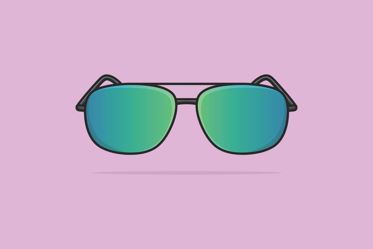 transparente verano fiesta Gafas de sol vector ilustración. verano y Moda objetos icono concepto. verano brillante Gafas de sol con sombra vector diseño. moderno de moda hipster gafas logo diseño.