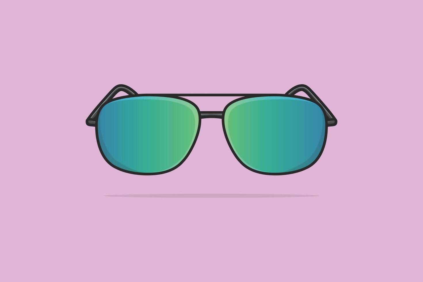 Transparent Summer party Sunglasses vector illustration. Summer and fashion objects icon concept. Summer shiny sunglasses with shadow vector design. Modern trendy hipster eyewear logo design.