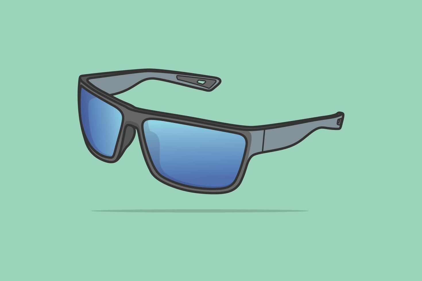 Transparent Summer party Sunglasses vector illustration. Summer and fashion objects icon concept. Summer shiny sunglasses with shadow vector design. Modern trendy hipster eyewear logo design.
