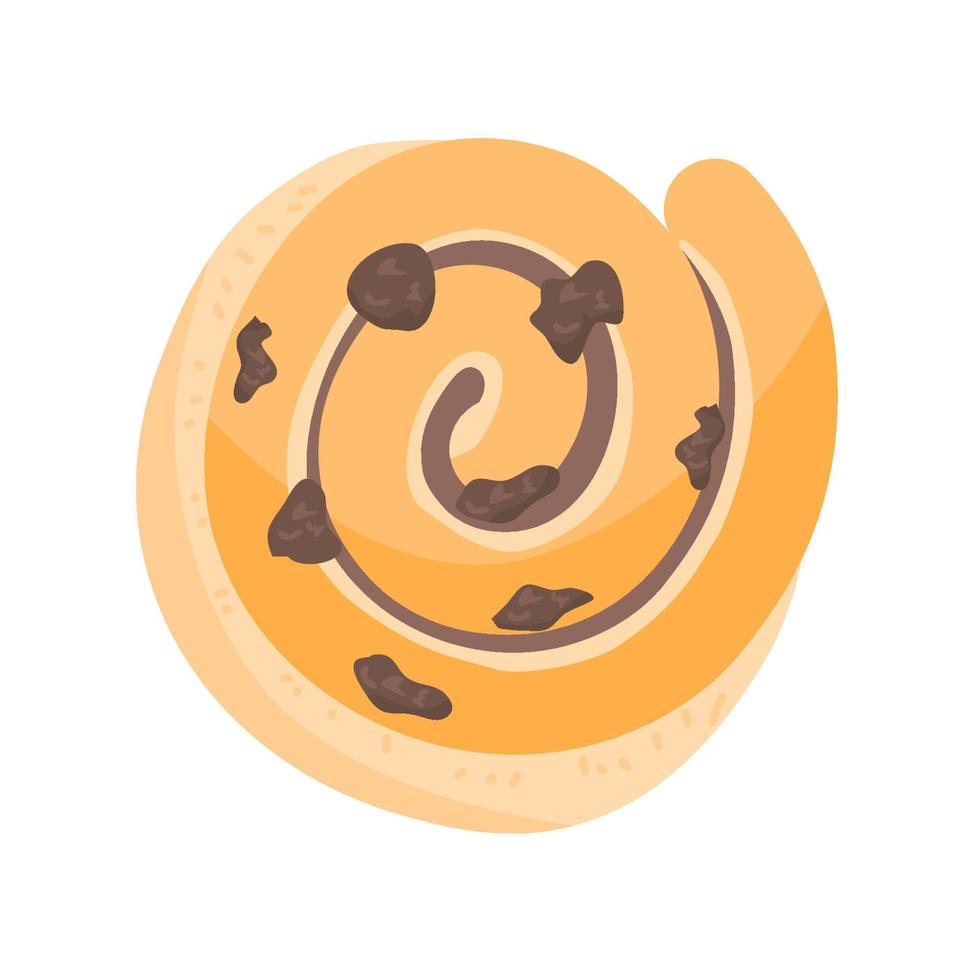 Cinnamon bun sweet roll vector