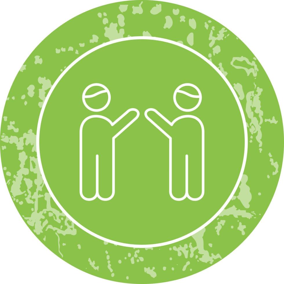 Waving to people Line Icon vector