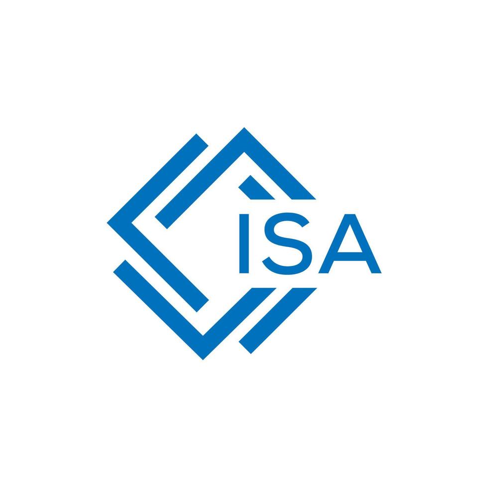 ISA letter logo design on white background. ISA creative circle letter logo concept. ISA letter design. vector