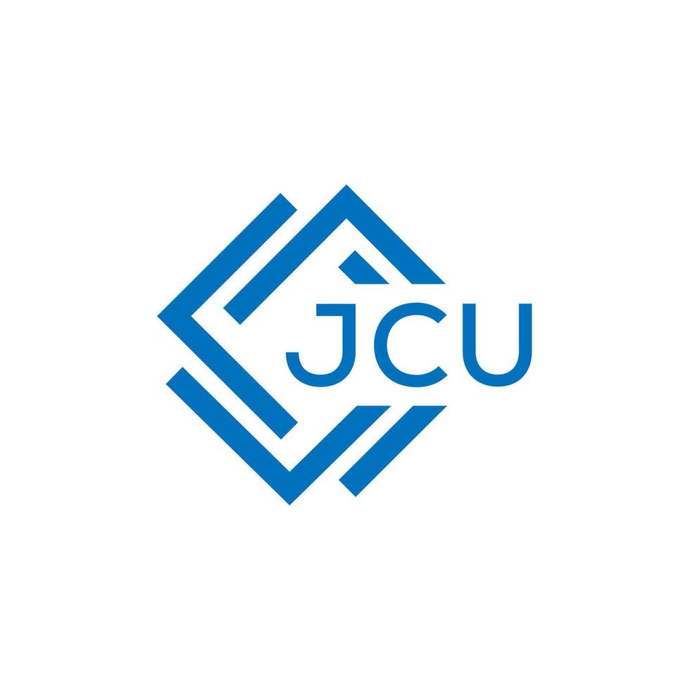 JCU letter logo design on white background. JCU creative circle letter