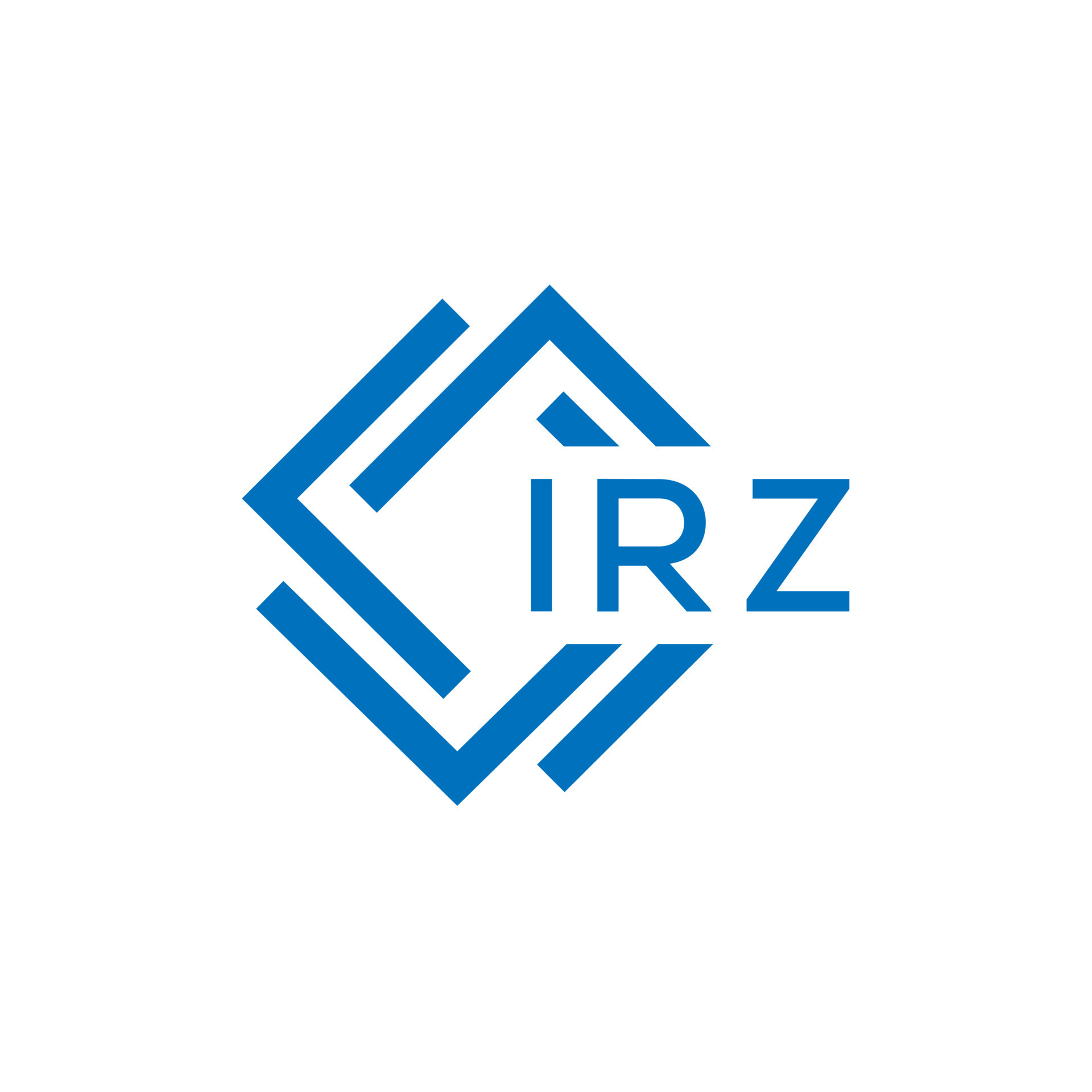 IRZ letter logo design on white background. IRZ creative circle letter ...