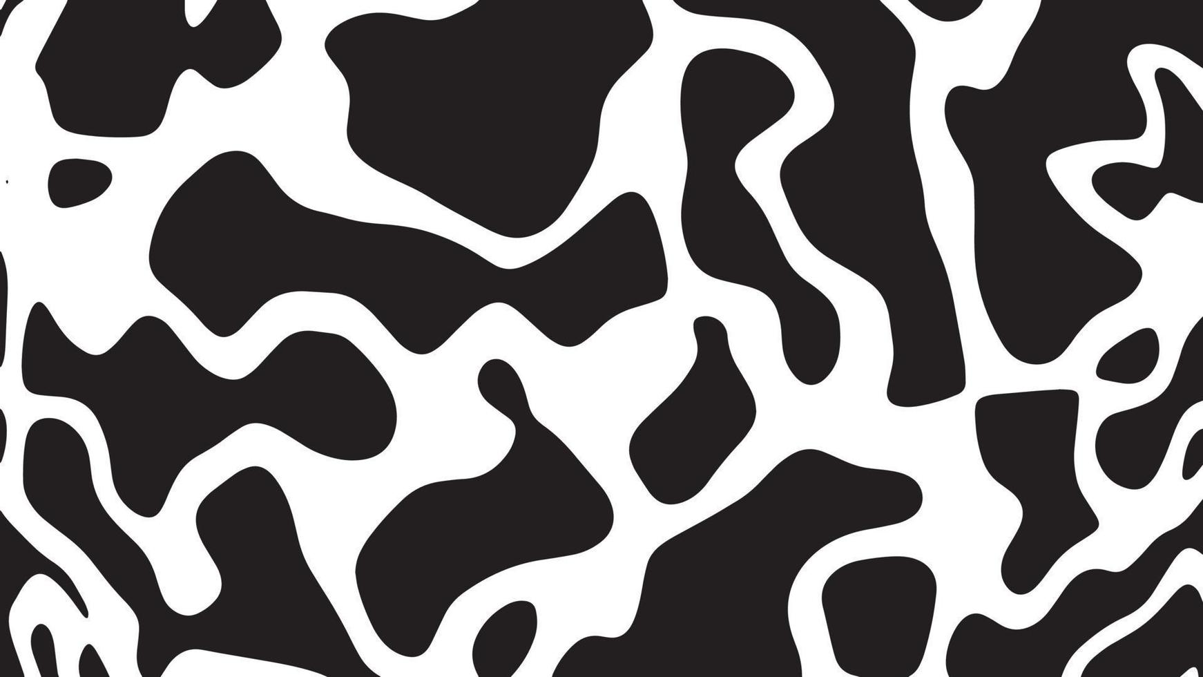 Black and white cow pattern animal skin texture vector