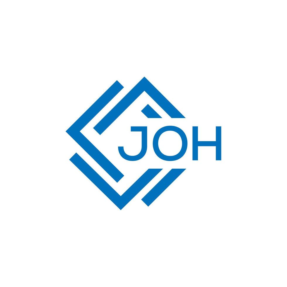 JOH letter logo design on black background. JOH creative circle letter logo concept. JOH letter design. vector