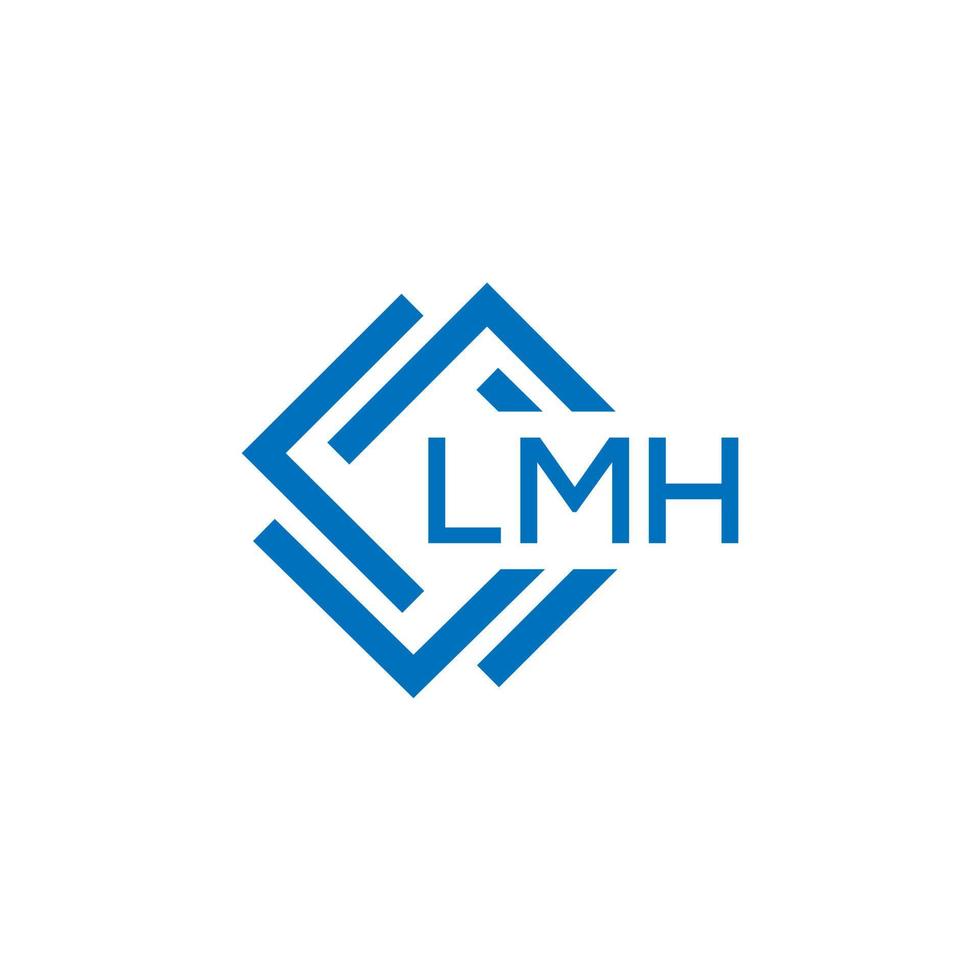 LMH letter logo design on white background. LMH creative circle letter logo concept. LMH letter design. vector