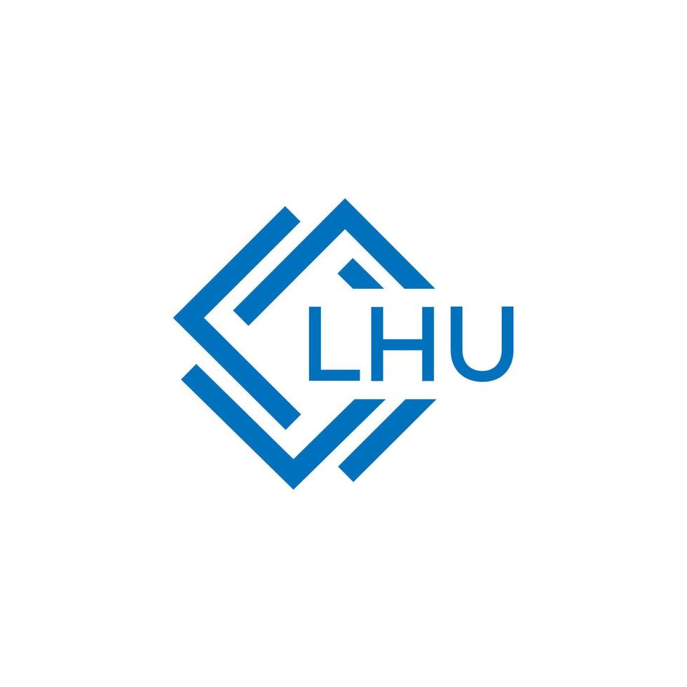 LHU letter logo design on white background. LHU creative circle letter logo concept. LHU letter design. vector