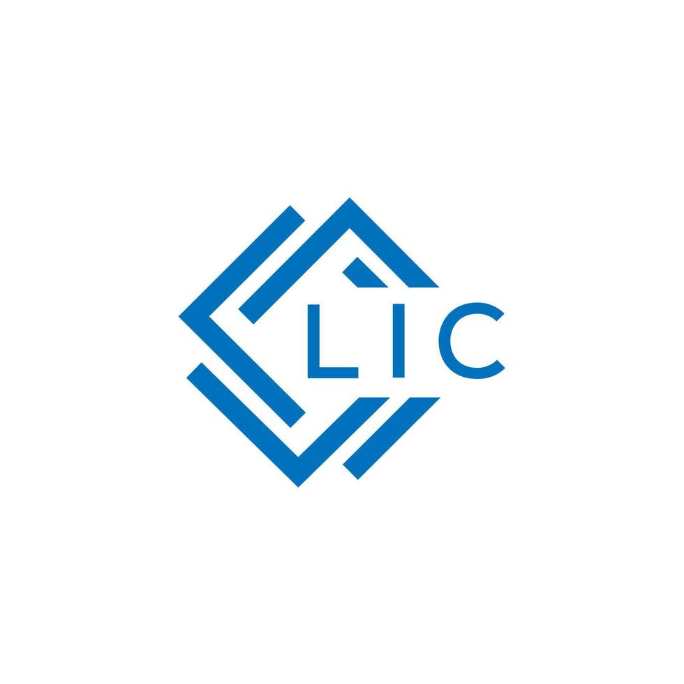 lic letra logo diseño en blanco antecedentes. lic creativo circulo letra logo concepto. lic letra diseño. vector