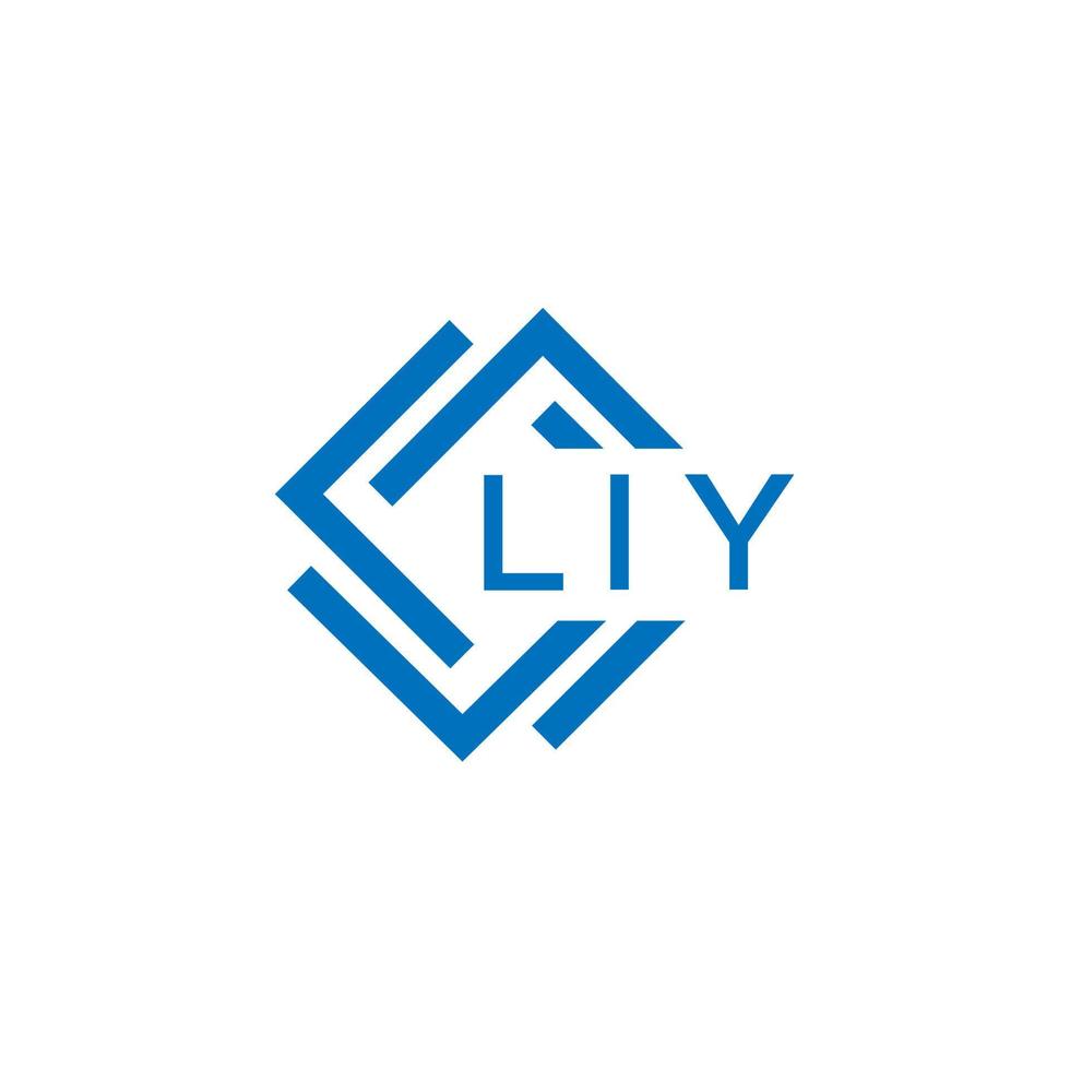 LIY letter logo design on white background. LIY creative circle letter logo concept. LIY letter design. vector