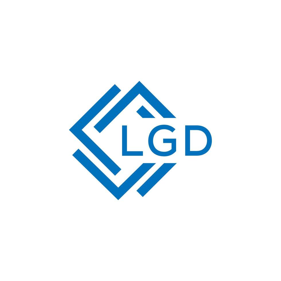 LGD letter logo design on white background. LGD creative circle letter logo concept. LGD letter design. vector