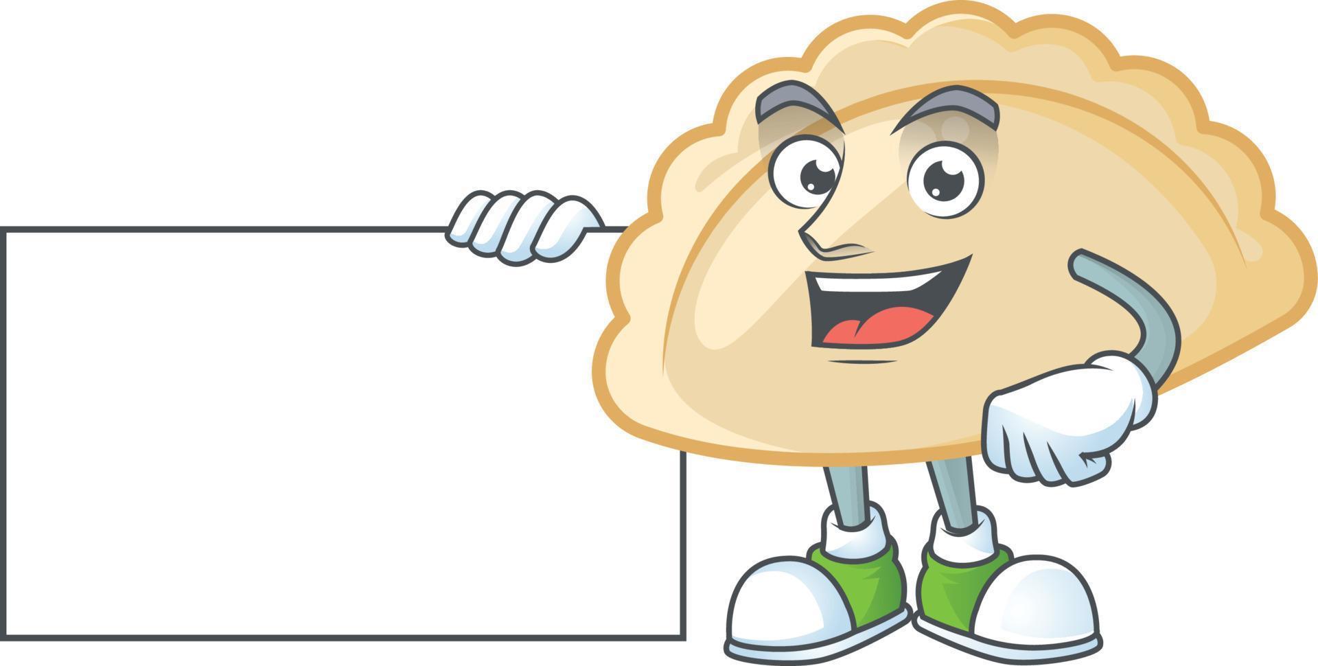 Pierogi cartoon character style vector