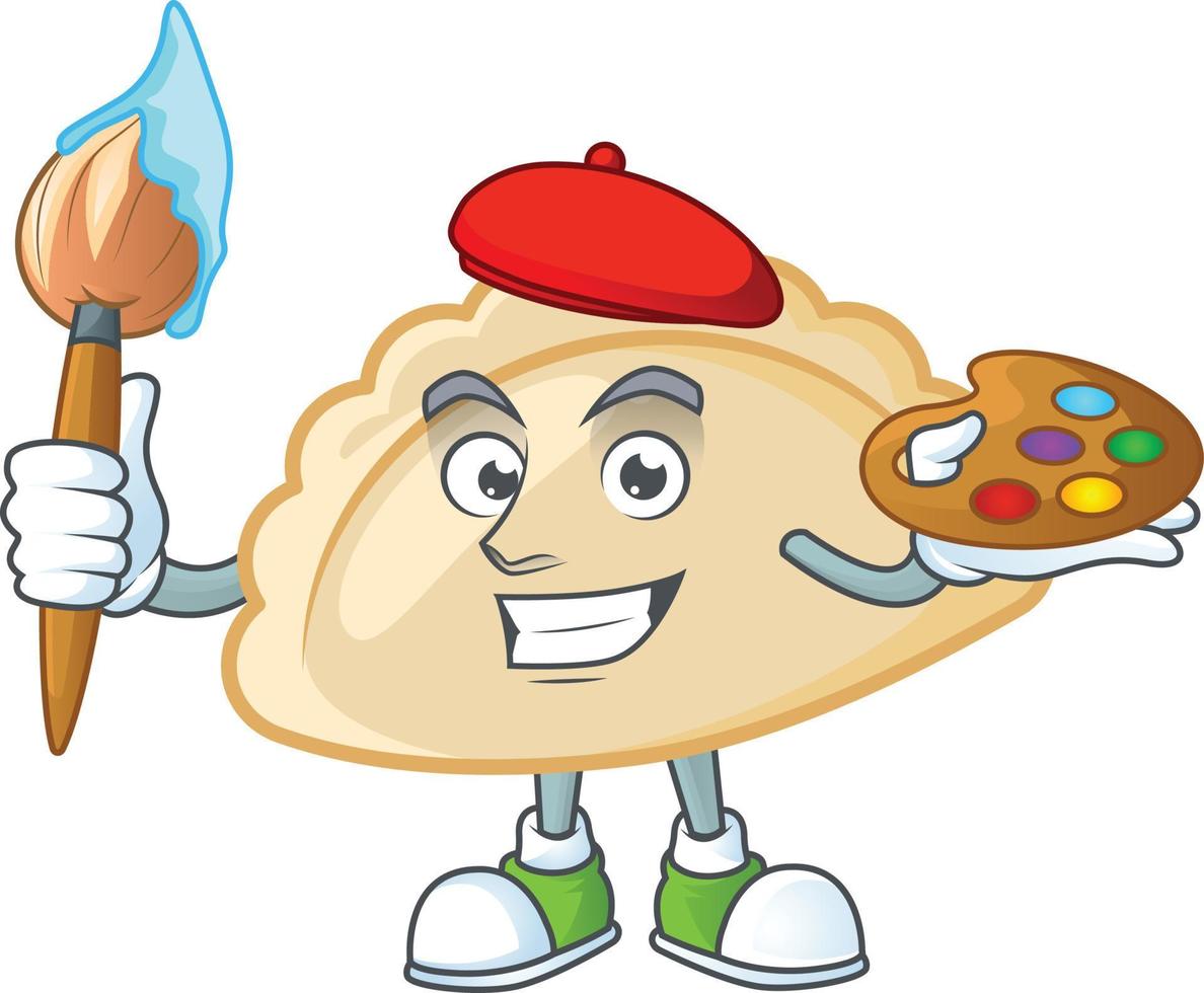 Pierogi cartoon character style vector