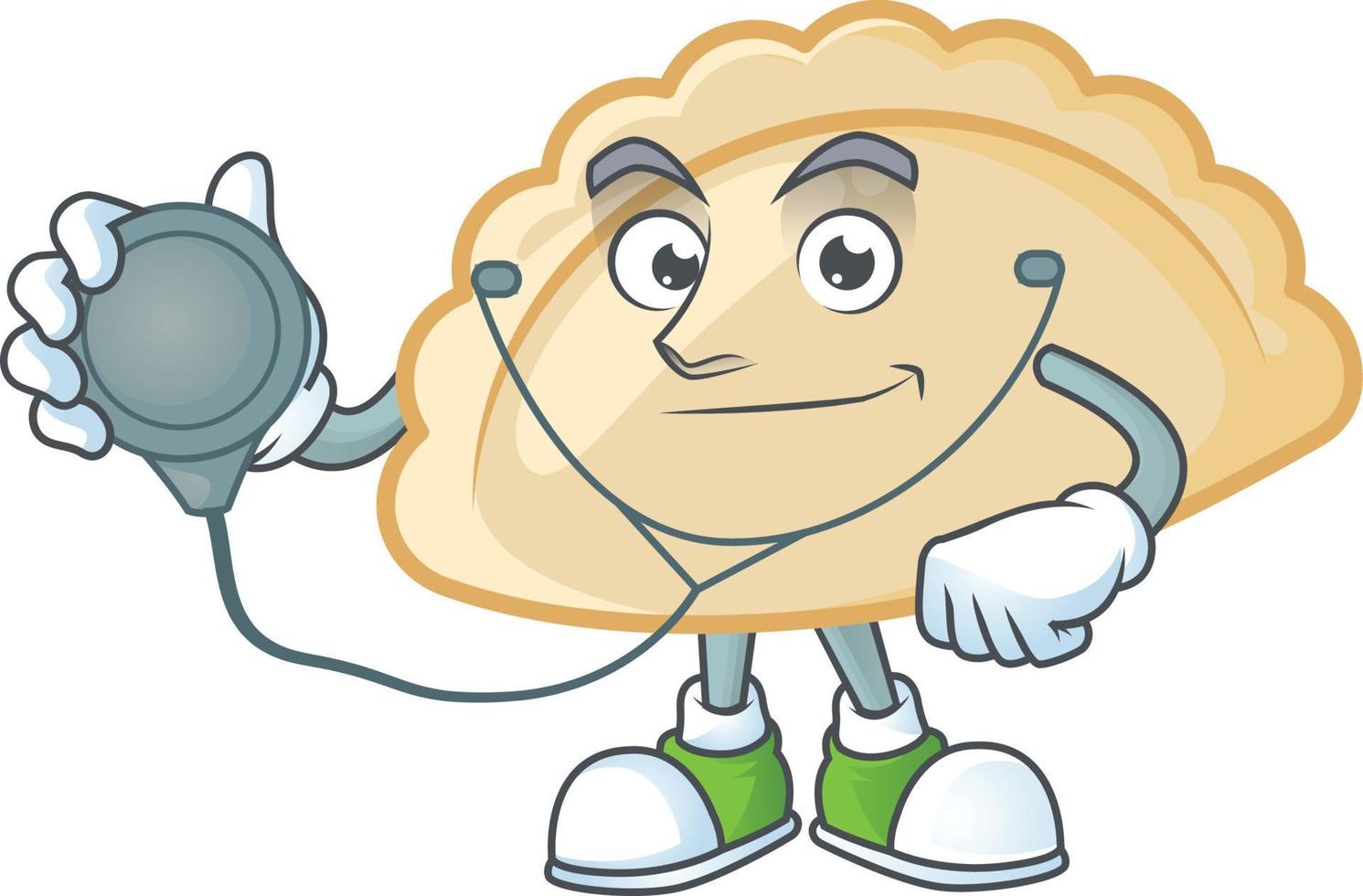 Pierogi cartoon character style vector