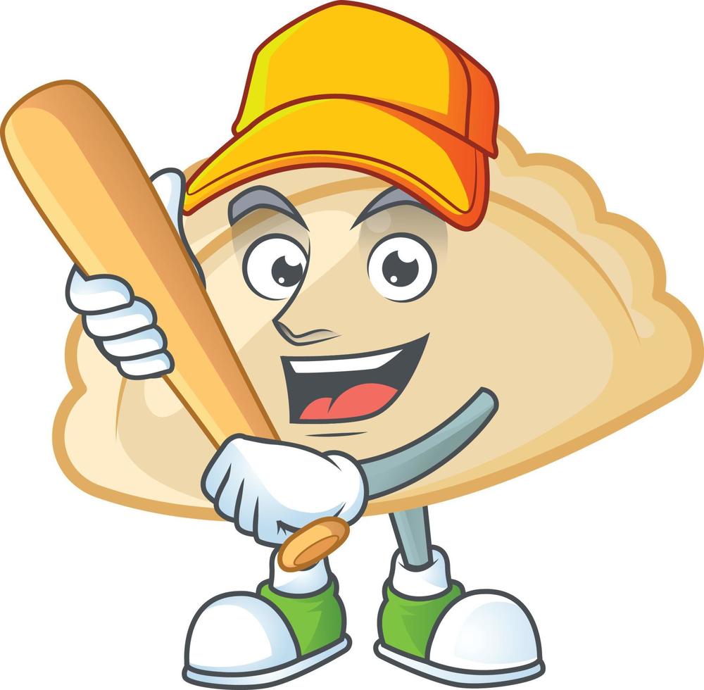 Pierogi cartoon character style vector