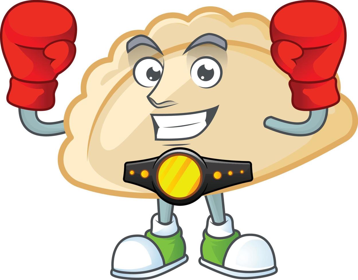 Pierogi cartoon character style vector