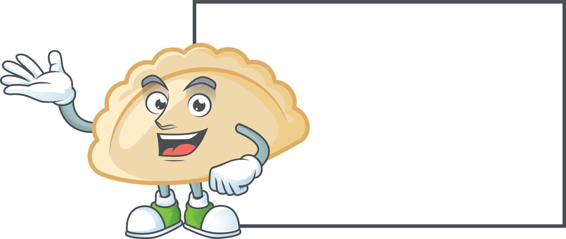 pierogi dibujos animados personaje estilo vector