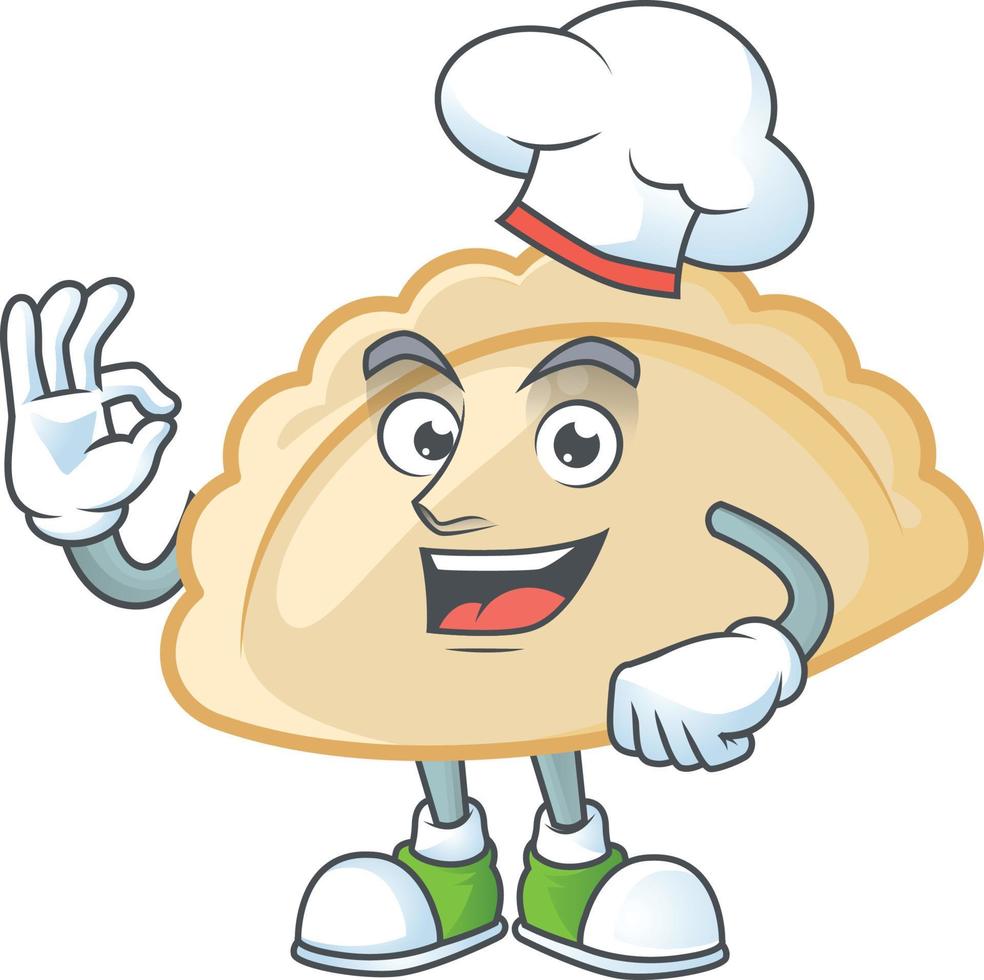 pierogi dibujos animados personaje estilo vector