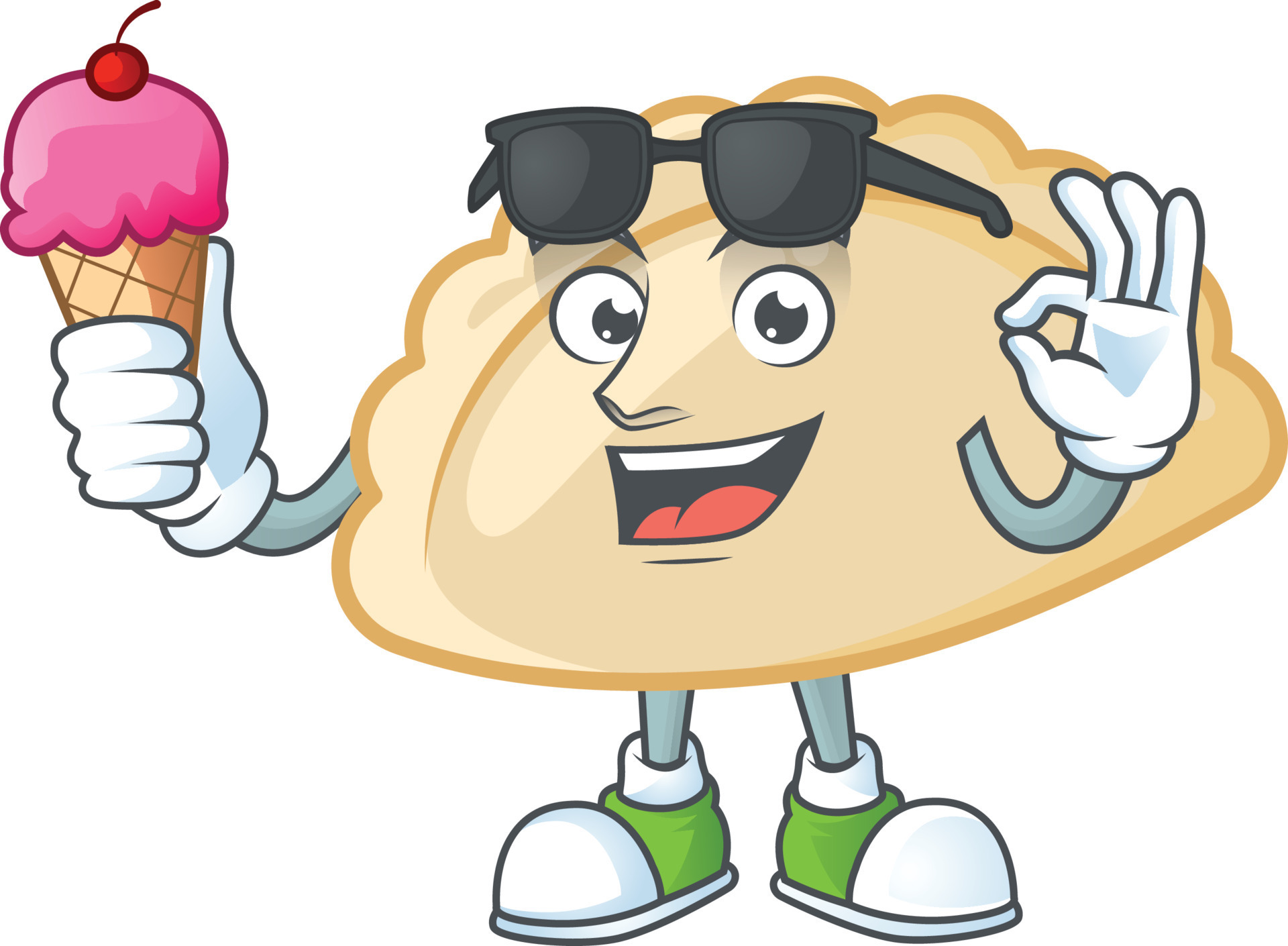 Pierogi cartoon character style 20276409 Vector Art at Vecteezy
