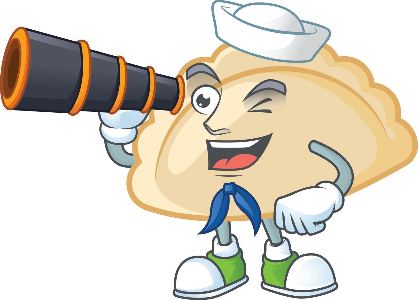 pierogi dibujos animados personaje estilo vector