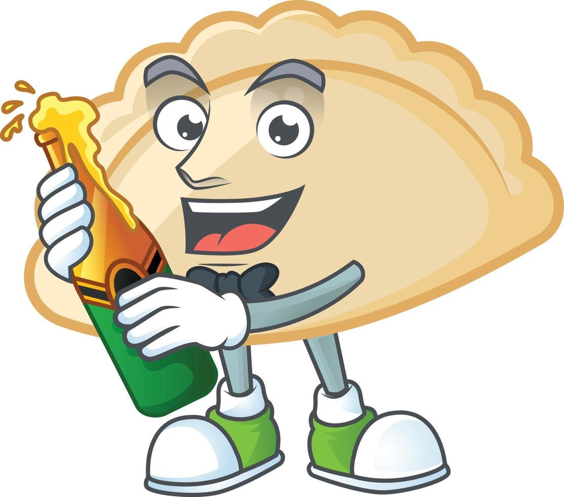 pierogi dibujos animados personaje estilo vector