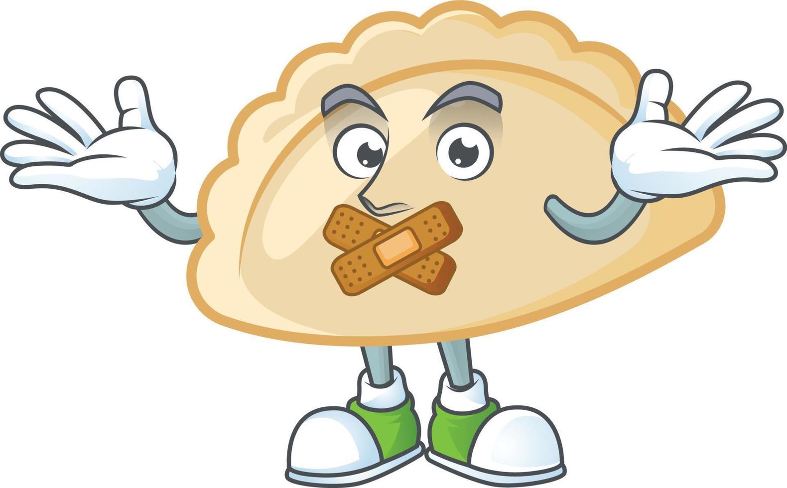 Pierogi cartoon character style vector