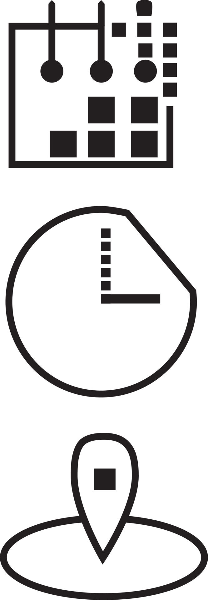 Date Time And Location Icon
