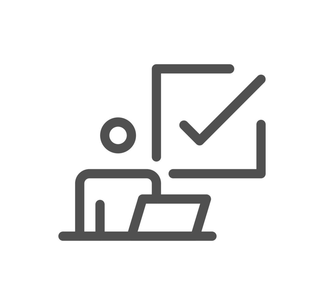 Inspection related icon outline and linear vector. vector