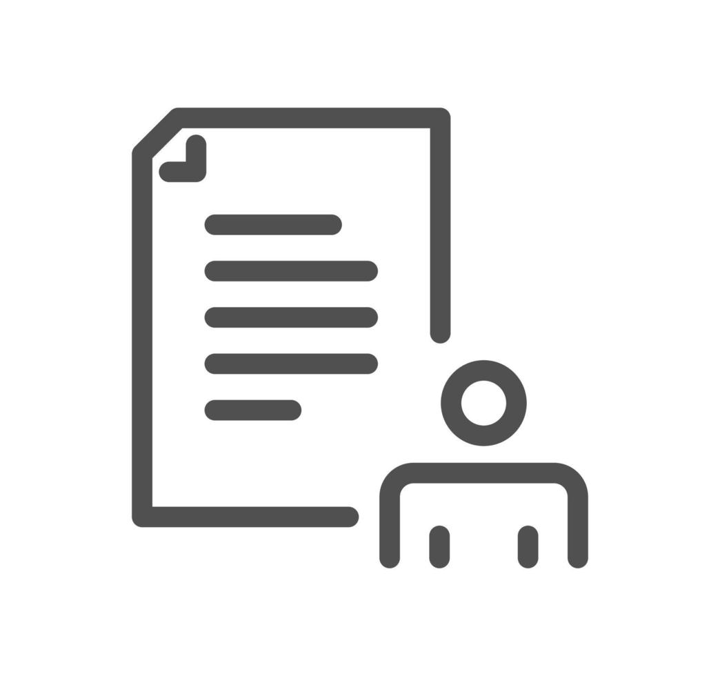 Documents related icon outline and linear vector. vector