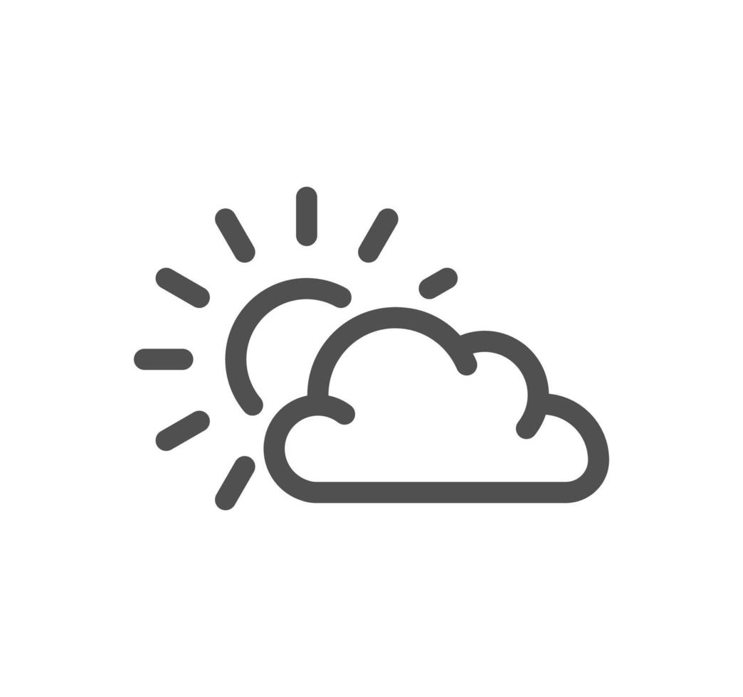 Weather related icon outline and linear vector. vector