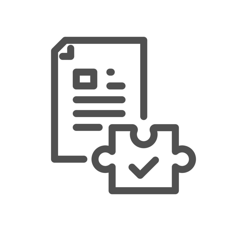 Documents related icon outline and linear vector. vector