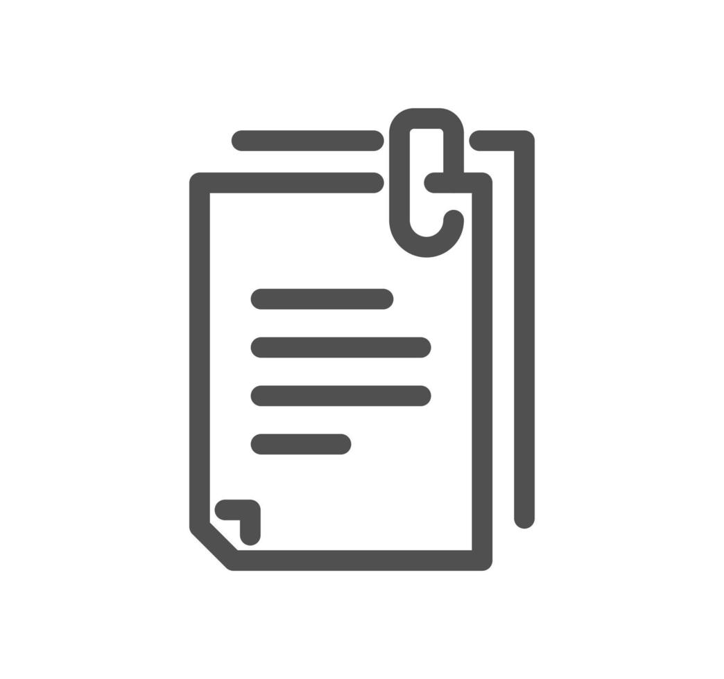 Documents related icon outline and linear vector. vector