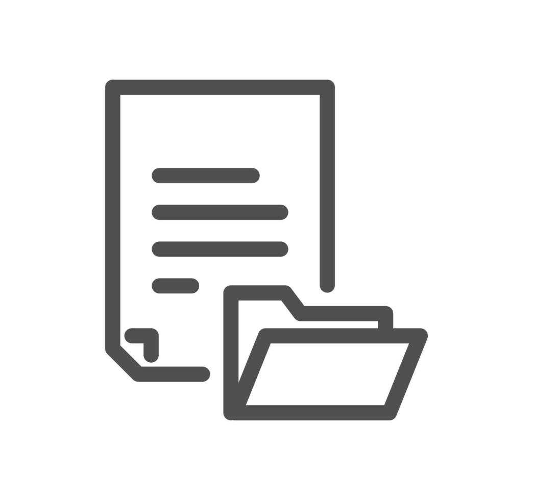 Documents related icon outline and linear vector. vector