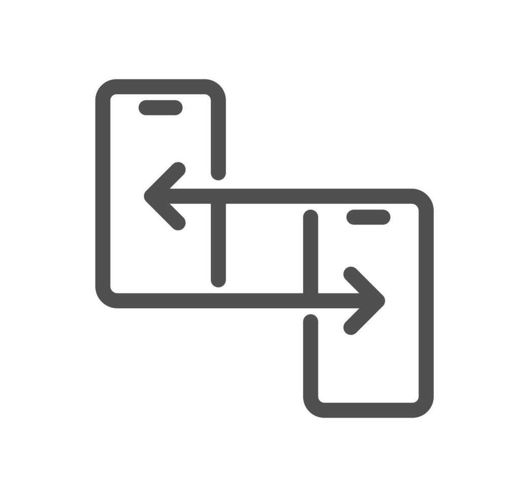 Business to business icon outline and linear vector. vector