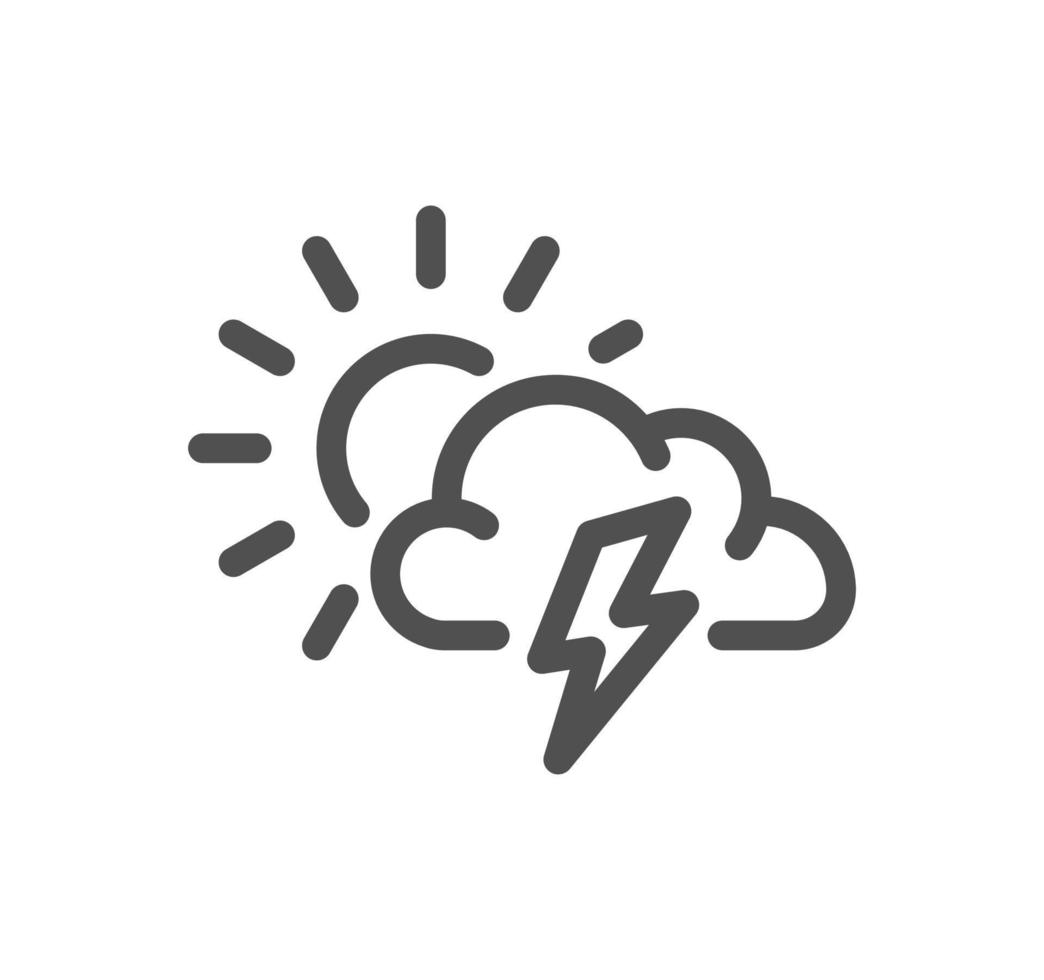 Weather related icon outline and linear vector. vector